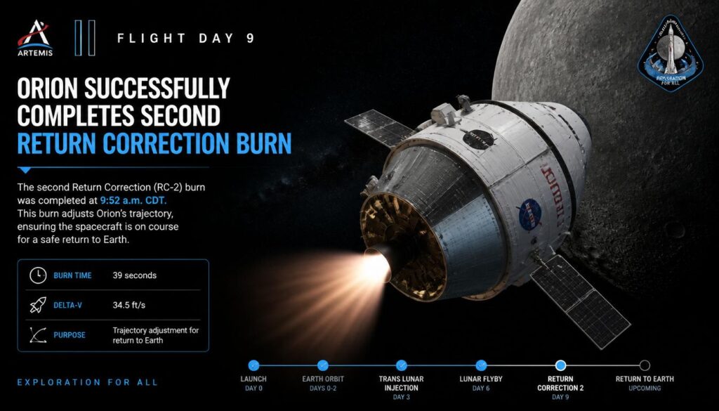 Artemis II,Flight,Orion,Return,Burn